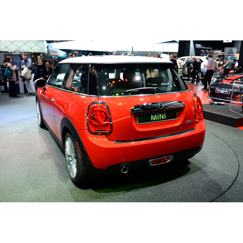 RVS Achterbumperprotector 'Deluxe'  Mini One/Cooper F56 3-deurs 3/2014- Zwart/Zwart Carbon