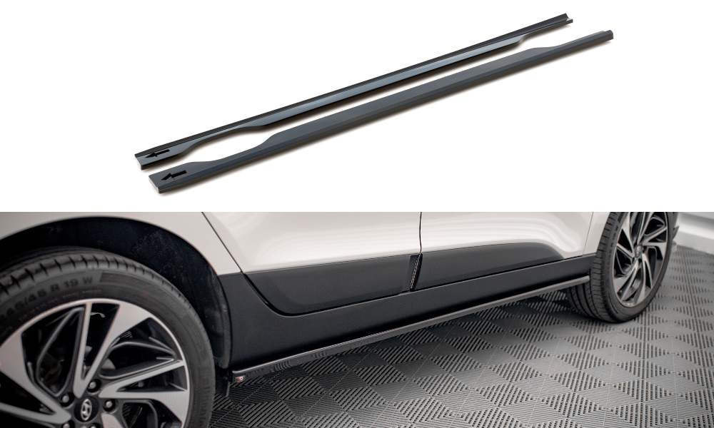 Zijskirts Hyuandai IX35 MK1 Maxton Glans Zwart