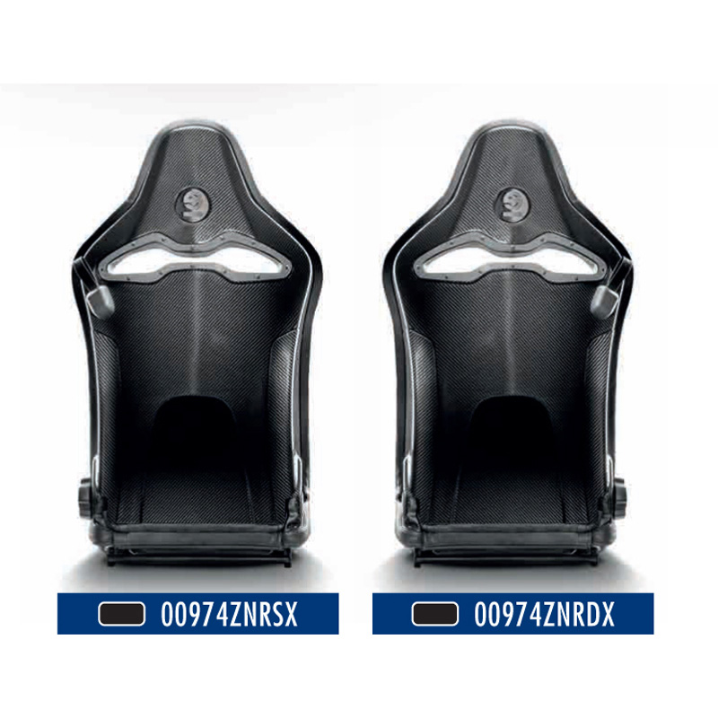Sparco Sportstoel SPX DX - Bijrijdersversie (Rechts) - Zwart Leather/Alcantara + Carbon Rugleuning - Rechts Verstelbaar