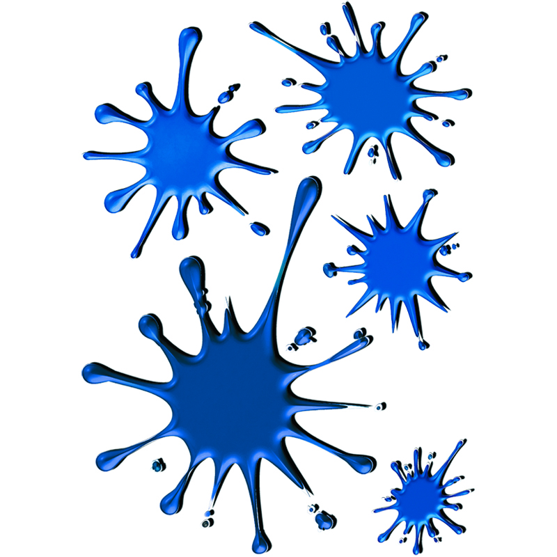 Stickervel (5-stuks) - donkerblauw - 25x17,5cm