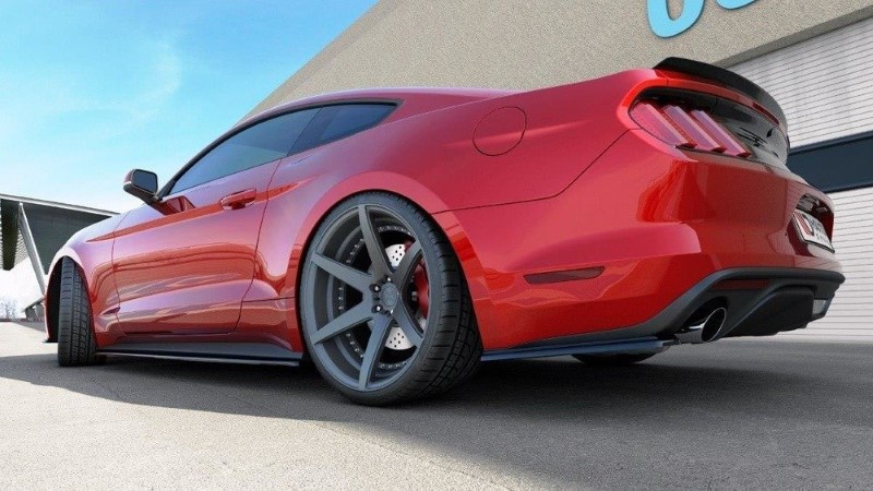 Zijskirts Diffusers Ford Mustang Mk6 Glanzend Zwart
