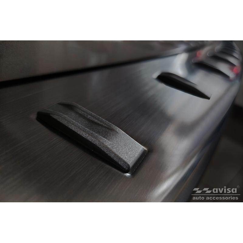 Zwart RVS Achterbumperprotector  Subaru Forester (SK) 2018-2024 'STRONG EDITION'