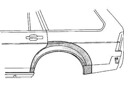 spatbordrand, Variant, rechts VW Passat, 1988-1993