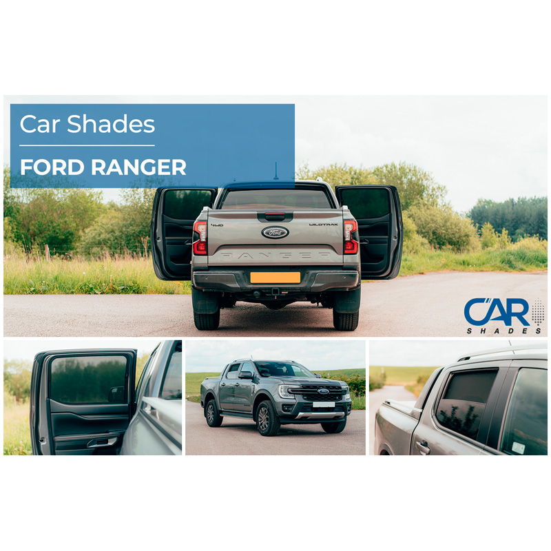 Set Car Shades (achterportieren)  Ford Ranger 4 deurs 2023- (2-delig)