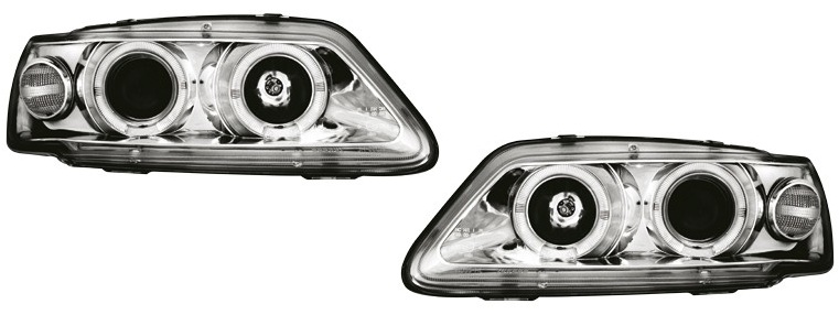 Koplampen Peugeot 306 93-97 Angel Eyes chroom