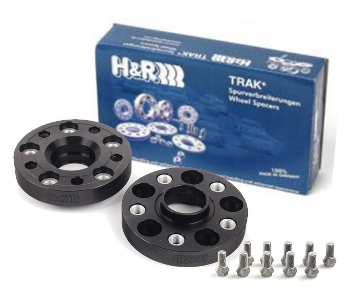 H&R DRA-Systeem Spoorverbreders 20mm 4x100 - Naaf 57,1mm - Boutmaat M12x1,5 -  Seat/Volkswagen - Zwart