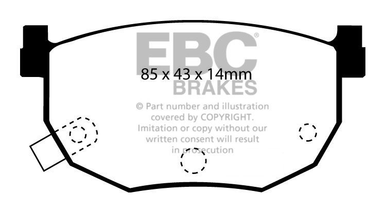 EBC Brakes NISSAN Silvia (S14) 2.0 93-96 Remblokken achterzijde