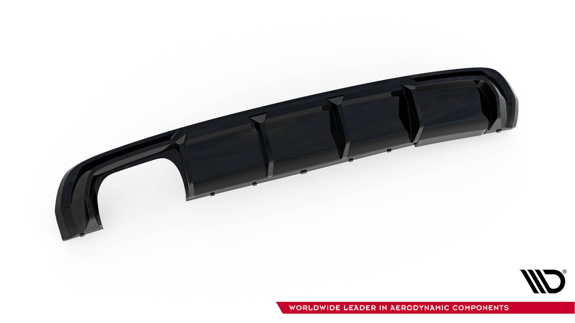 Achter Diffuser Audi A3 S-Line Sportback 8V Maxton Glanzend zwart