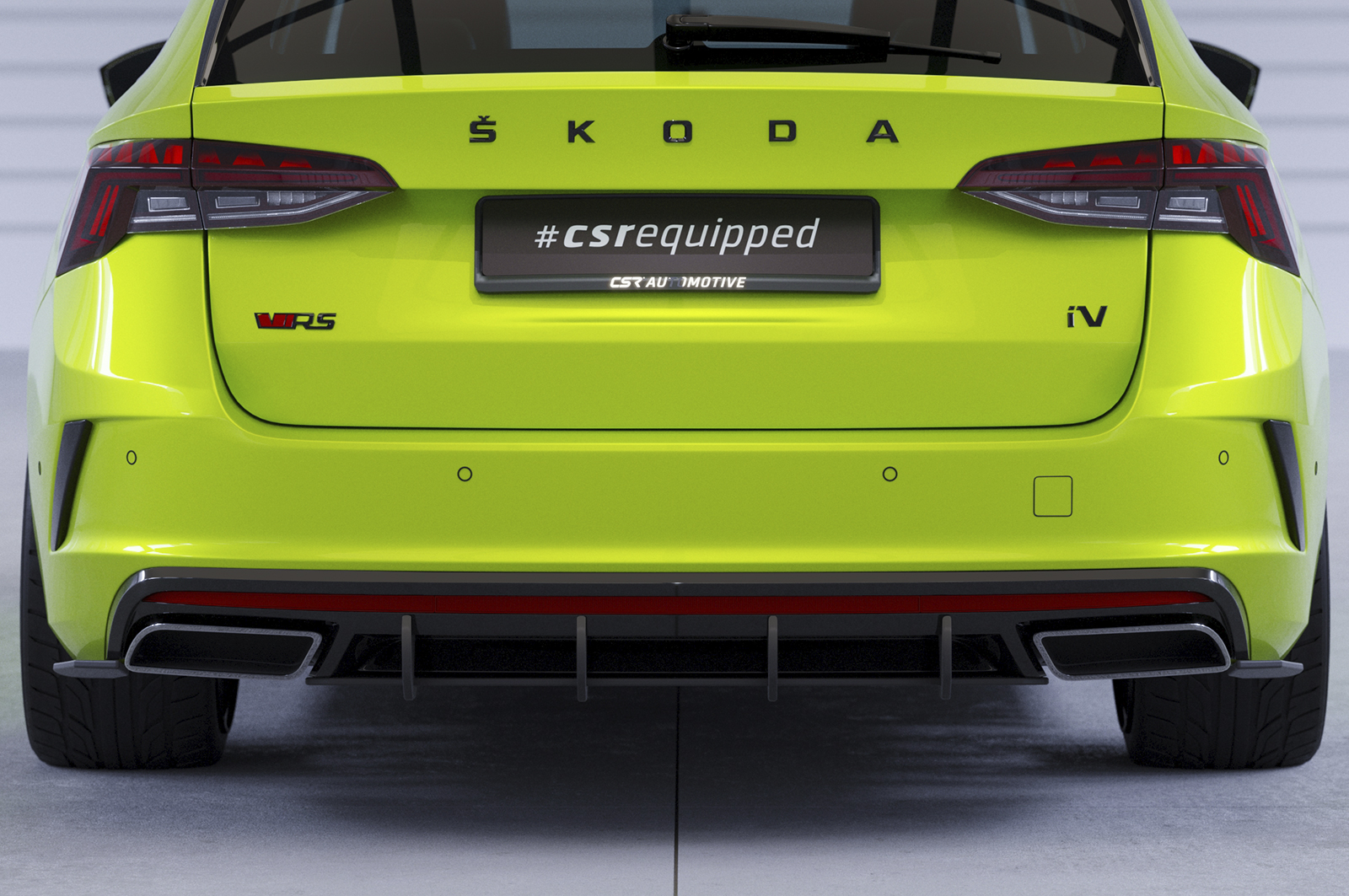 Zijdiffuser Skoda Octavia 4 VRS CSR Mat Zwart