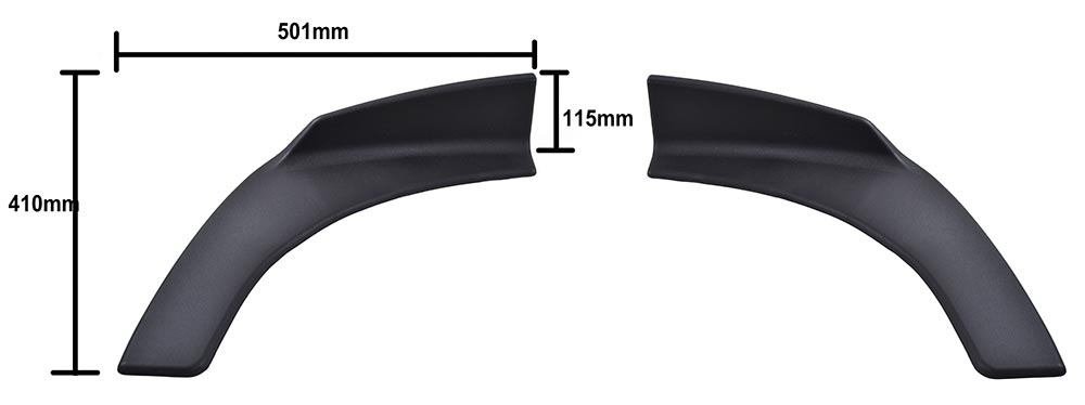 Carbon Voorspoiler lippen wings Universeel Big