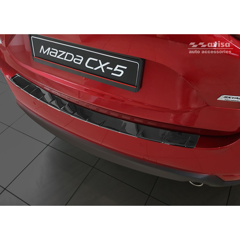 Echt 3D Carbon Achterbumperprotector  Mazda CX-5 II 2017- incl. Facelift