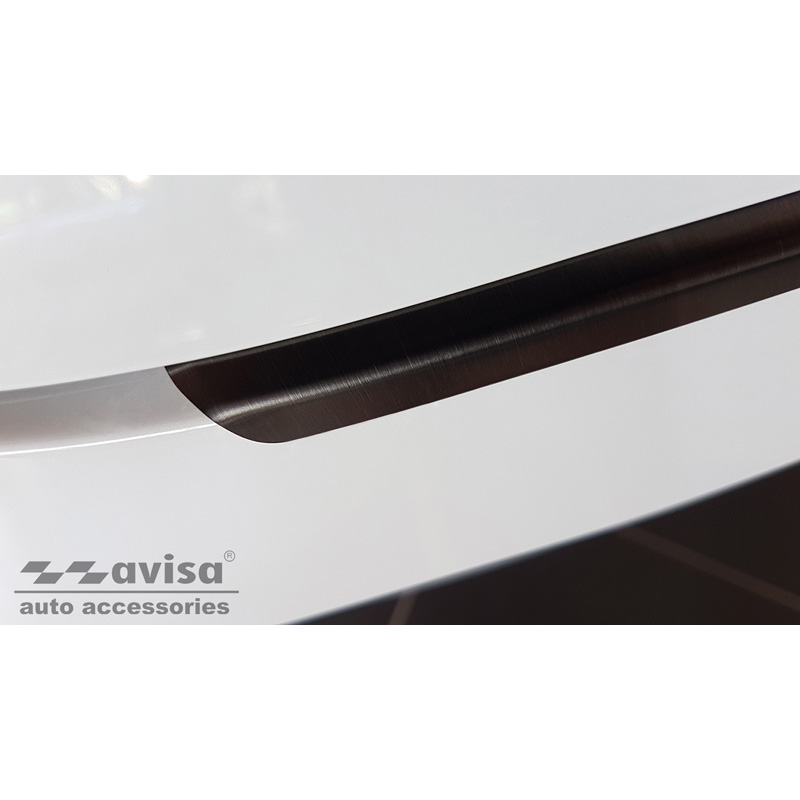 Zwart RVS Achterbumperprotector  Seat Leon IV HB / Cupra Leon HB (KL) 5-deurs 2020-2024 & FL 2024-