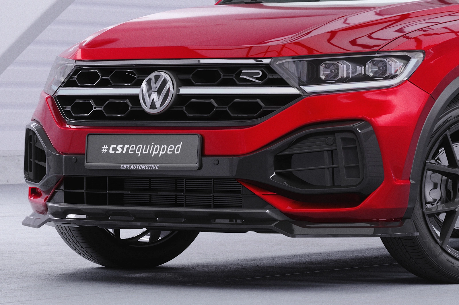 Voorspoiler VW T-Roc (A1) R-Line Glans Zwart Facelift - CSR Design