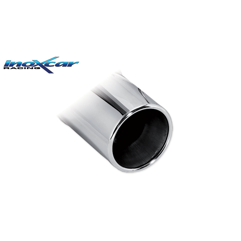 100% RVS Dubbele sportuitlaat  Abarth 695 180pk 2009- 1x102mm