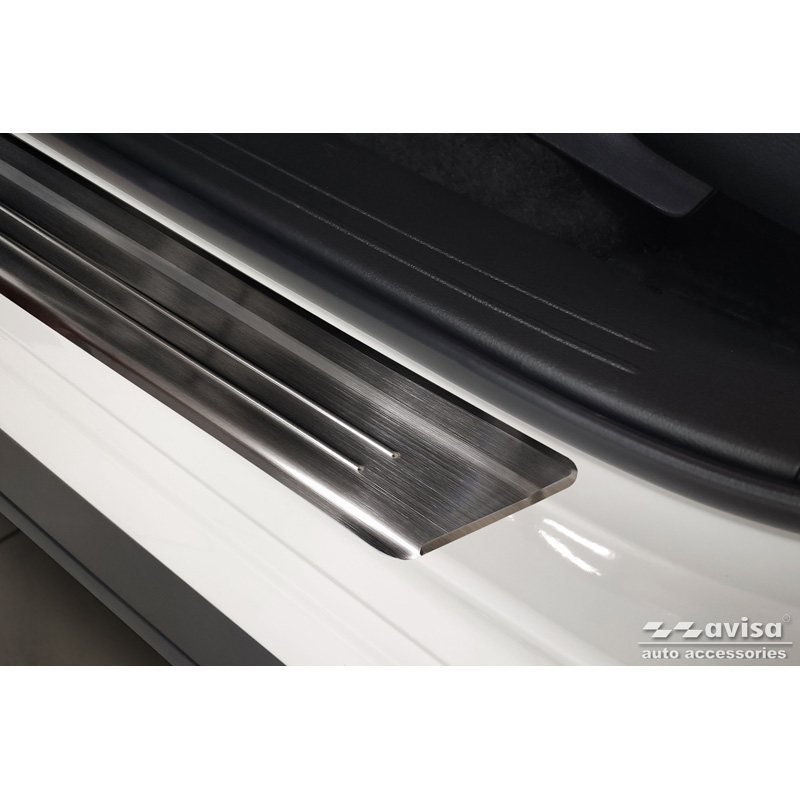 Zwart RVS Instaplijsten  Mazda CX-60 (KH) 2022- - 'Lines' - 4-delig
