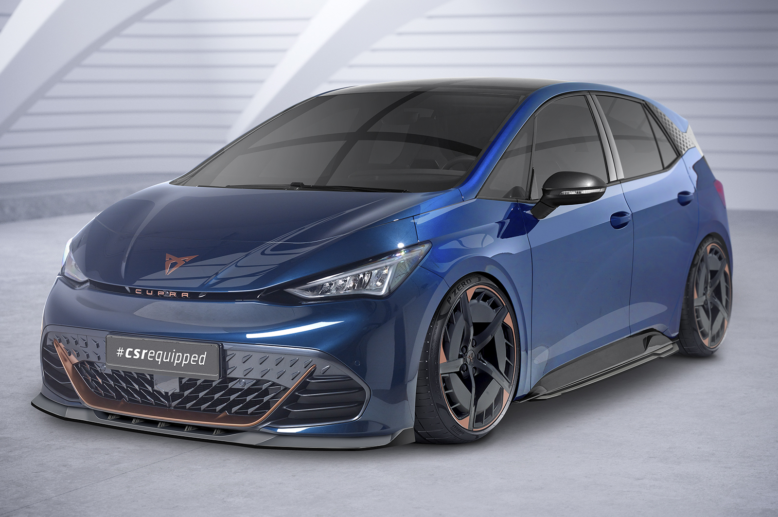 Voorspoiler Cupra Born CSR Glans Zwart