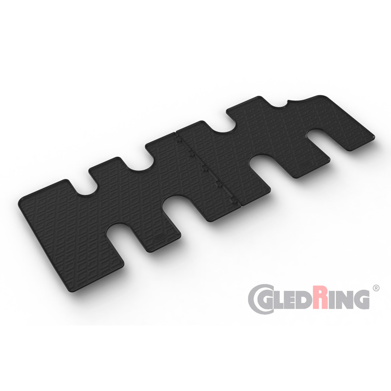 Gledring Rubbermatten  Fiat Talento 2016- / Renault Trafic 2014-2019 / Opel Vivaro 2014-2019 / Nissan NV300 2016- (Bus) (3de zitrij) (G profiel 2-delig + montageclips)
