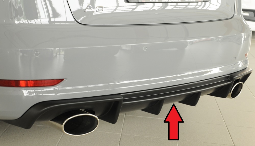 Achter Skirt Audi A3 8V 12-16 S-line Rieger ABS