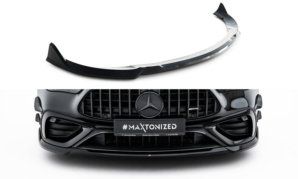 Voorspoiler V.1 Mercedes-AMG CLE 53 / AMG-Line C236 Maxton Glanzend zwart