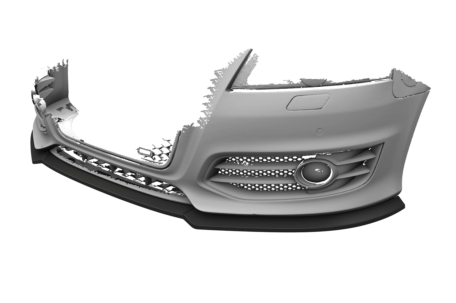 Voorspoiler Audi S3 (8P/8PA) glans zwart