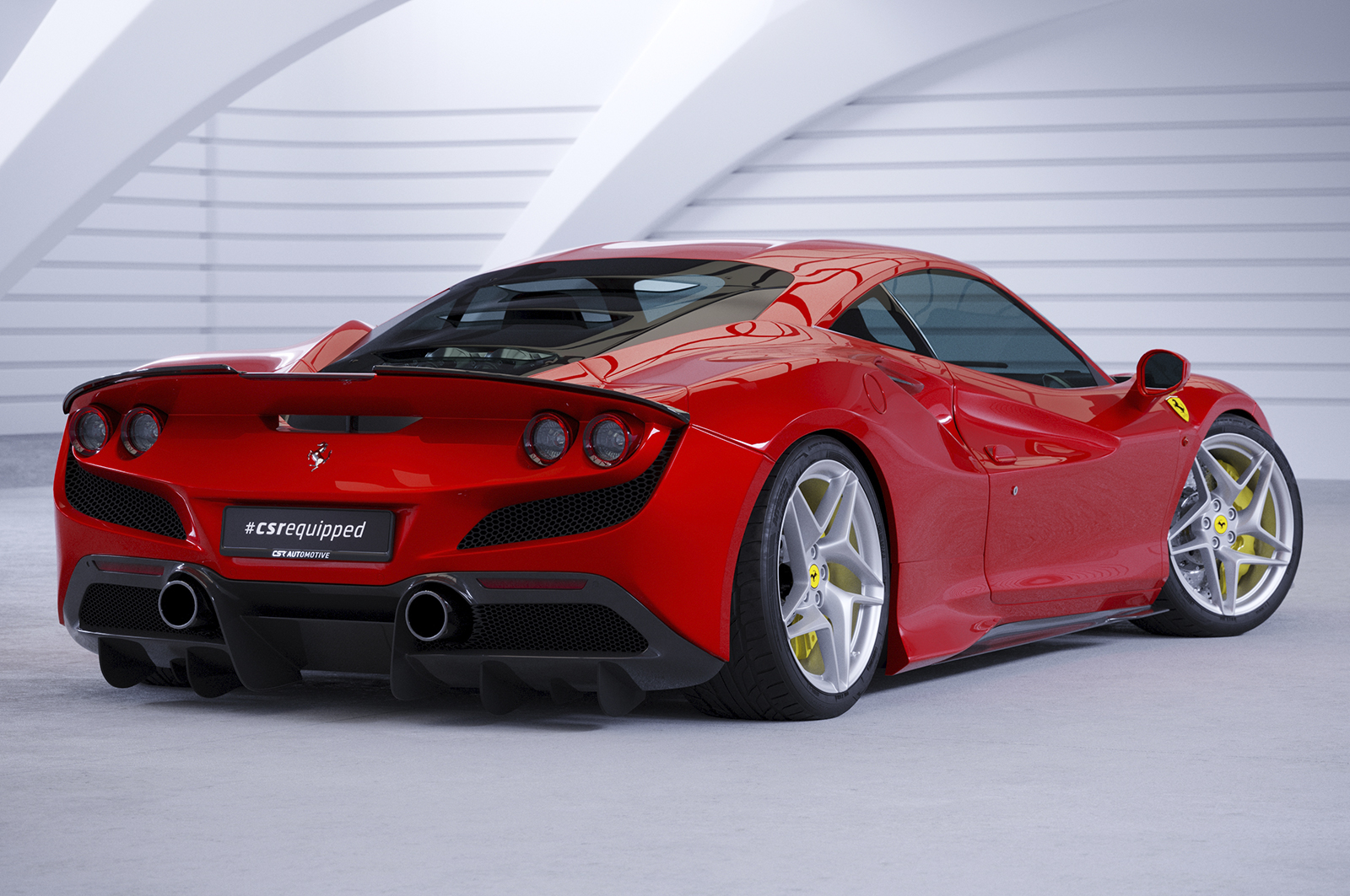 Spoiler Ferrari F8 Tributo / Spider CSR Glans Zwart