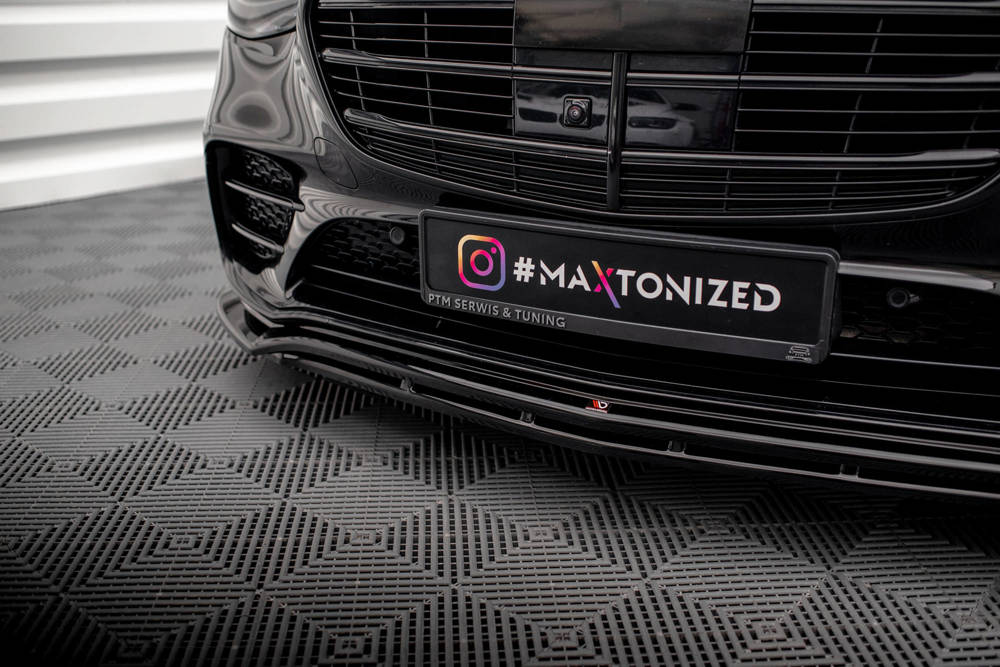 Voorspoiler Mercedes S Klasse W223 AMG Pakket Maxton Glans Zwart