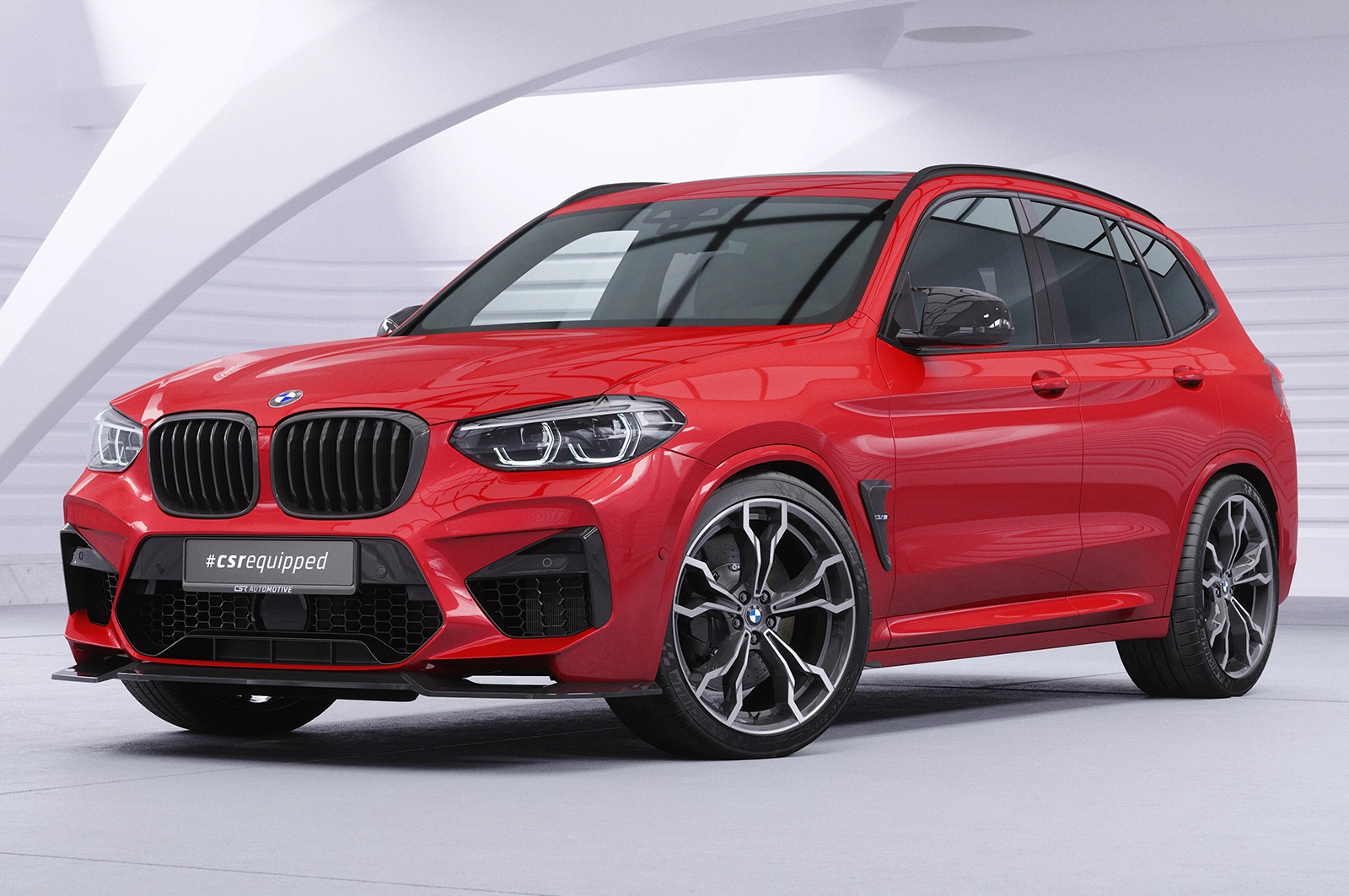 Voorspoiler BMW X3 M F97 / X4 M F98 Glans Zwart (2019-2021)