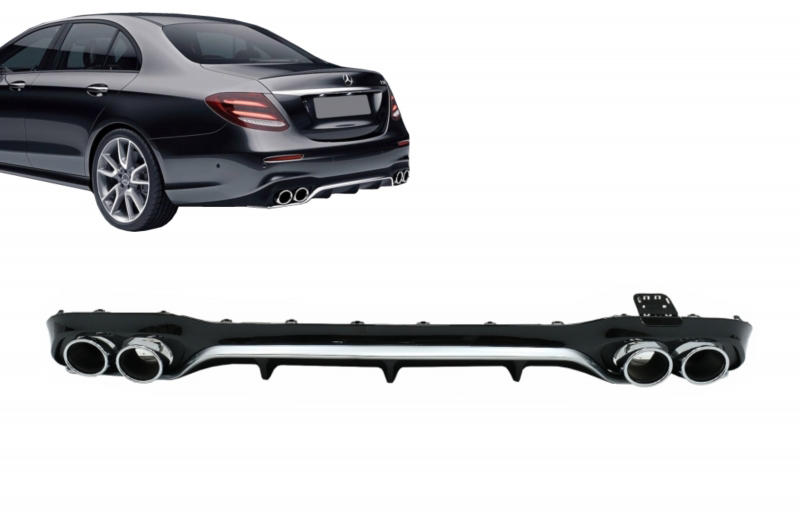 Diffusor Mercedes E-Class W213 AMG Line (2016-..) E53 Design Chroom Edition