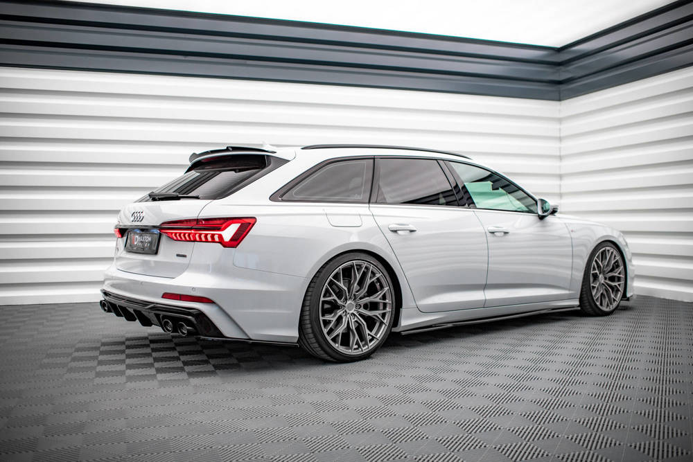 Diffuser Audi A6 C8 S-Line Maxton Glans Zwart Chrome Sierstukken