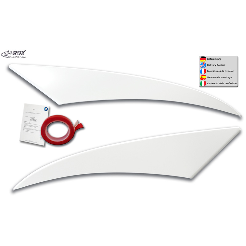 RDX Racedesign Koplampspoilers  Volkswagen Crafter 2006-2017 (ABS Glanzend Wit)