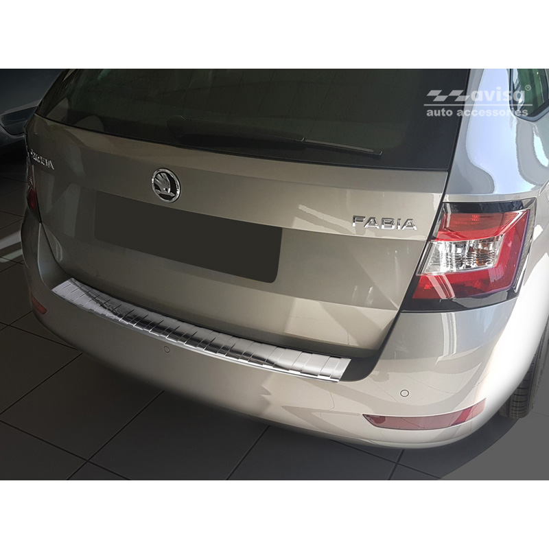 RVS Achterbumperprotector  Skoda Fabia III Combi Facelift 2018- 'Ribs'