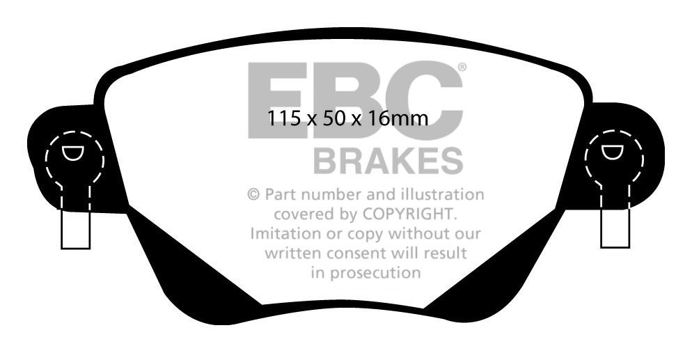 EBC Brakes JAGUAR X Type 2.5 2001-2004 Remblokken achterzijde re