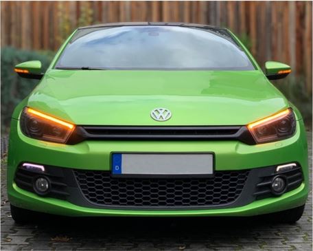 Koplampen VW Scirocco lll 08-14 DRL Dynamic LED Zwart