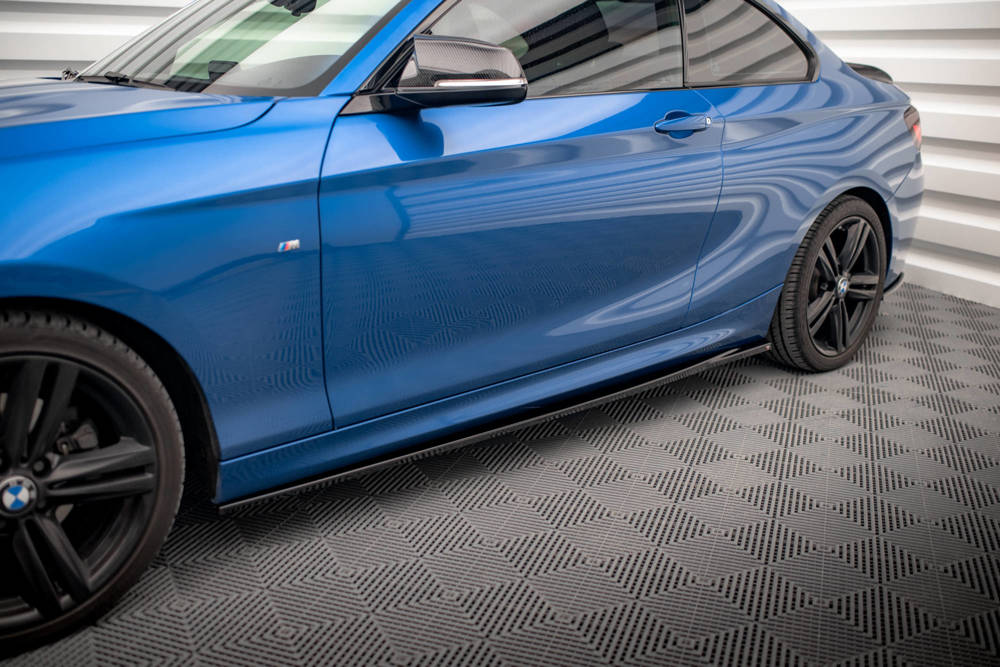 Voorspoiler BMW 2 Serie M Pakket F22 Maxton Glans Zwart