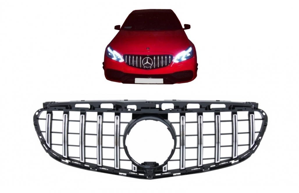 Grill Mercedes W212 S212 Facelift (2013-2016) GT-R Panamericana Design Chroom