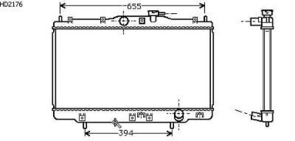 Radiator ACCORD COUPE 98-02 375x677 108 KW +/-AC