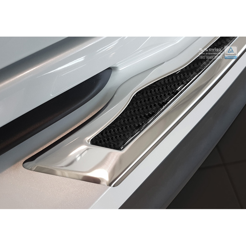 RVS Achterbumperprotector 'Deluxe'  Toyota C-HR 2016-2019 & Facelift 2019-2023 Chroom/Zwart Carbon
