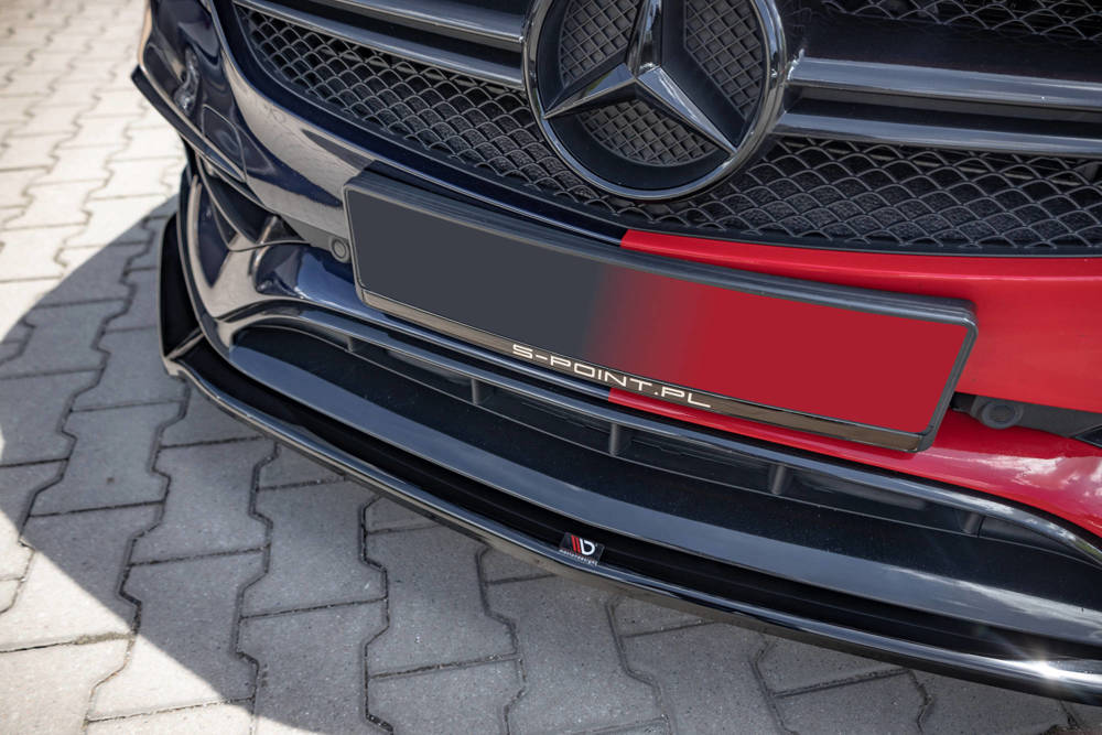 Voorspoiler V.2 Mercedes A45 AMG Aero Pack W176 FL Maxton Glans Zwart