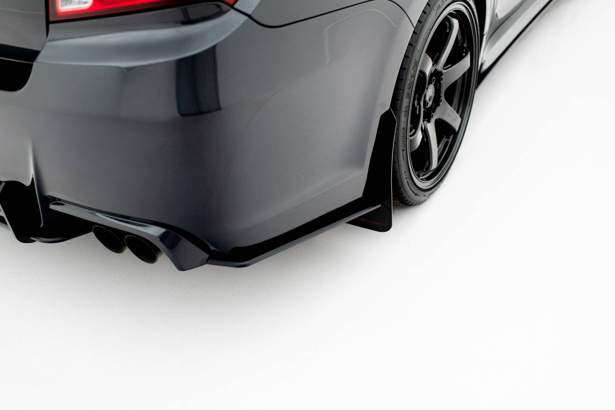 Street Pro Achterzij Spoilers Subaru Impreza WRX STI MK3 Facelift Maxton Glanzend zwart