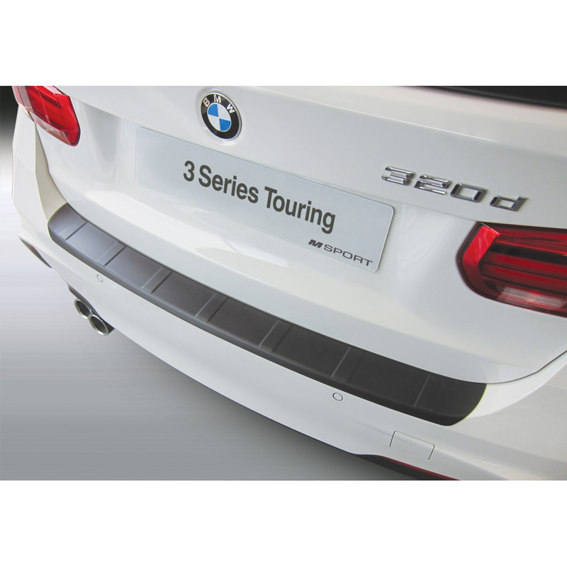 ABS Achterbumper beschermlijst  BMW 3-Serie F31 Touring 2012-2019 'M-Sport' 'Ribbed' Zwart