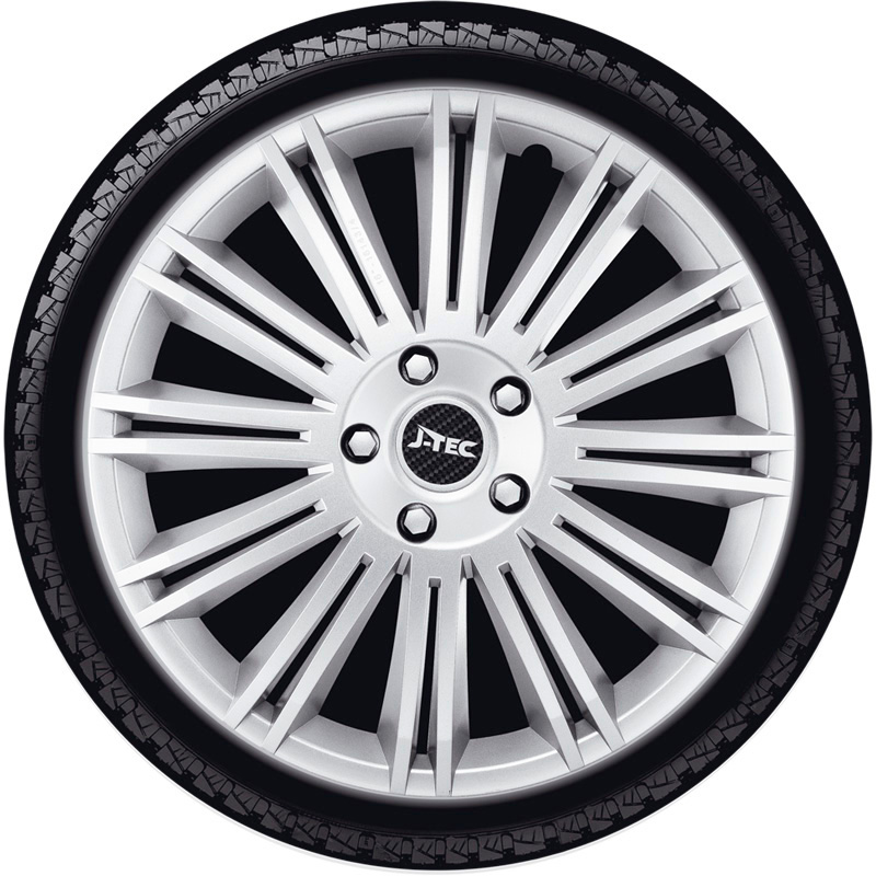 4-Delige J-Tec Wieldoppenset Discovery 14-inch zilver