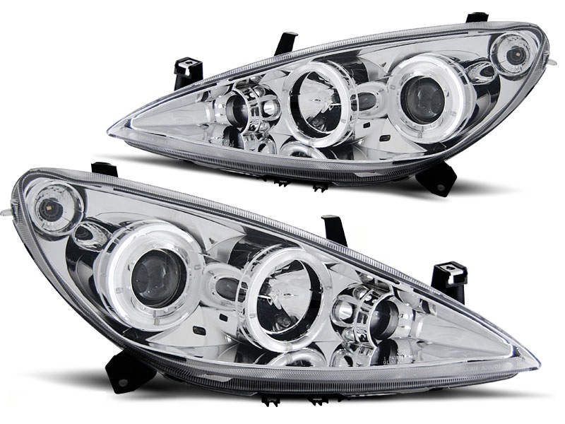 Koplampen 307 01-05 Angel Eyes Chroom