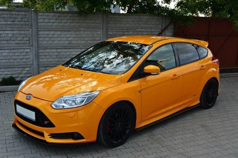 Voorspoiler Ford Focus ST Mk3 V.2 Glanzend Zwart