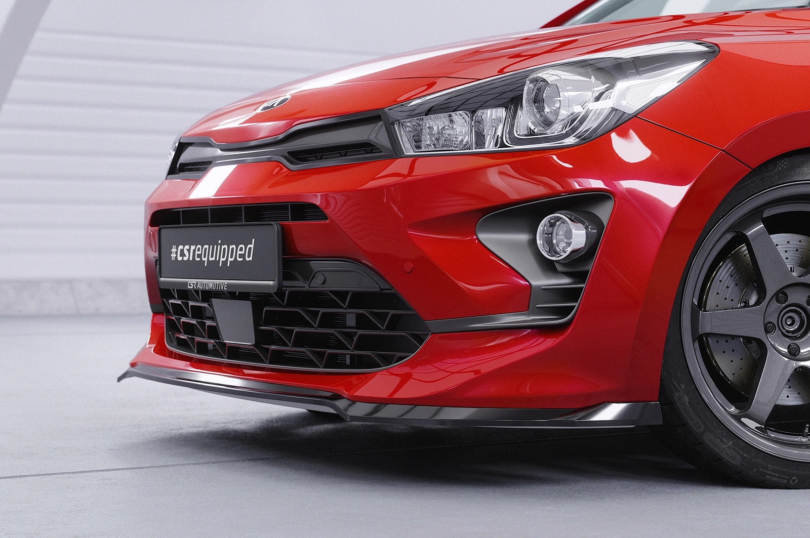 Voorspoiler Kia Rio 4 (YB) Facelift Glans Zwart van CSR Automotive (2020-)