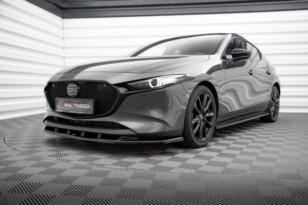 Voorspoiler V.1 Mazda 3 Mk4 Maxton Glans Zwart
