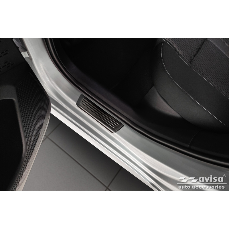 Zwart RVS Instaplijsten  Skoda Octavia IV Sedan/Kombi 2020-2024 & FL 2024- 'Lines' - 4-delig