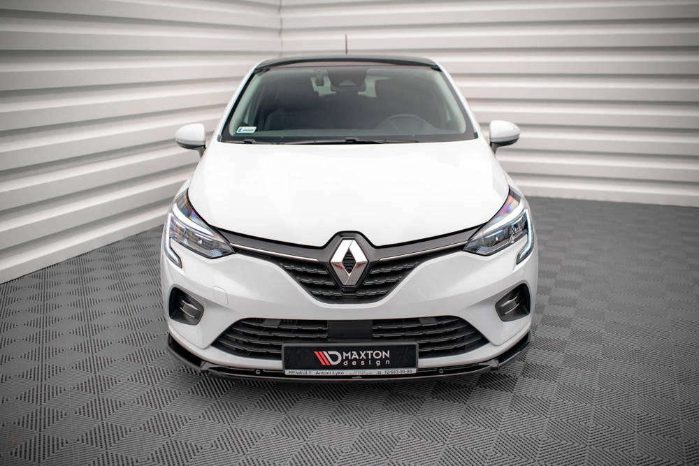 Voorspoiler V.2 Renault Clio Mk5 Maxton Glans Zwart