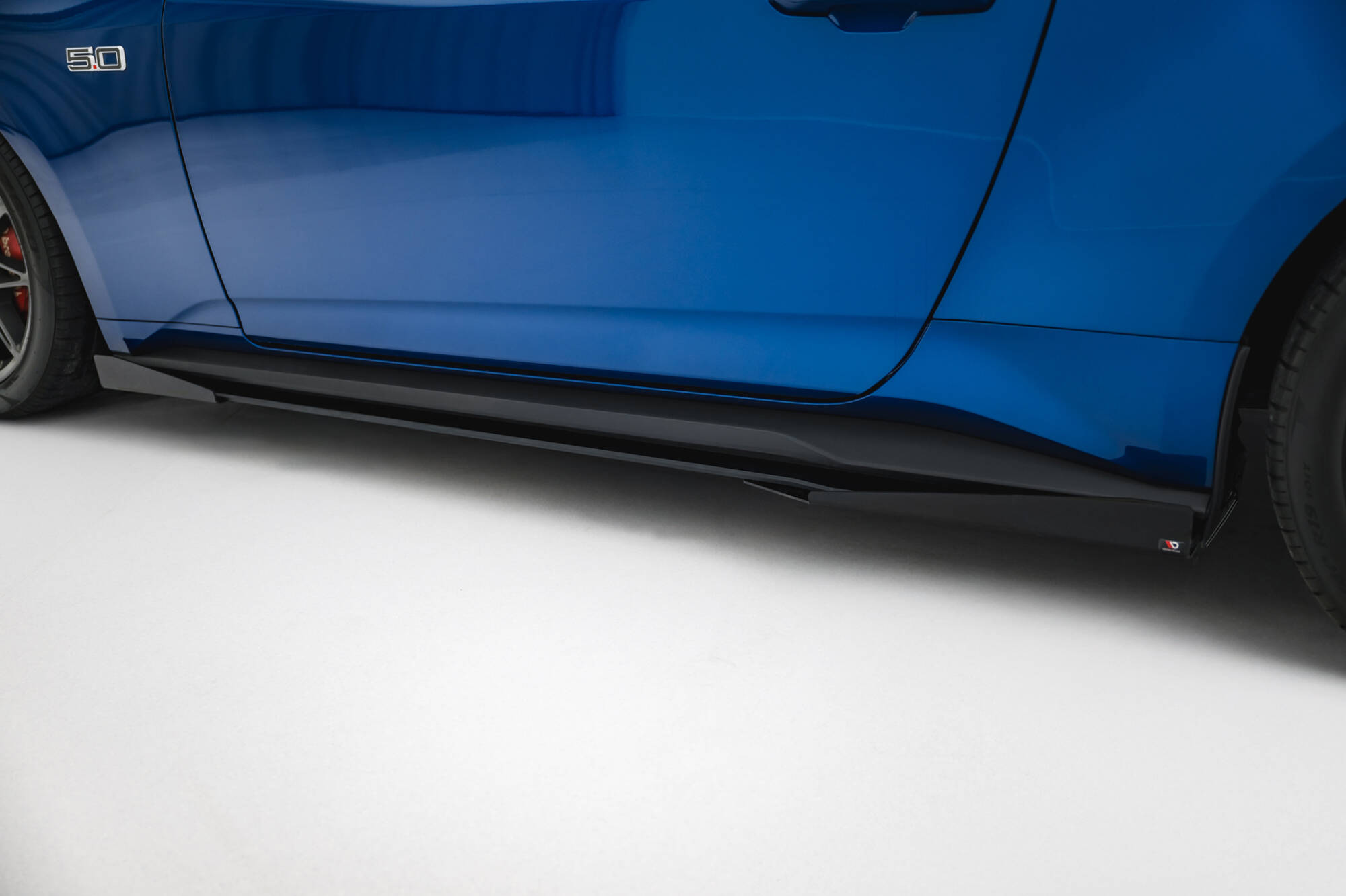 Street Pro Zijskirts + Flaps Ford Mustang GT MK7 Maxton Glanzend zwart