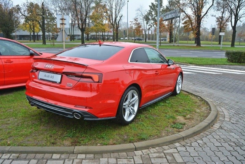 Zijskirts Diffusers Audi S5 / A5 S-Line F5 Coupe Glanzend Zwart