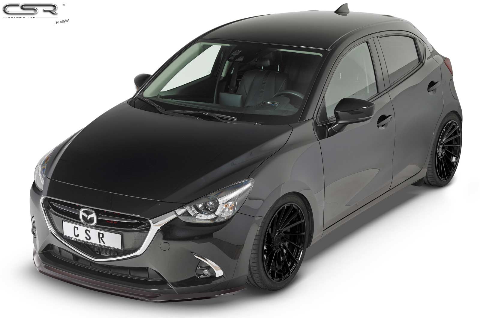Voorspoiler Mazda 2 (Typ DJ) glans zwart 11/2014–12/2019